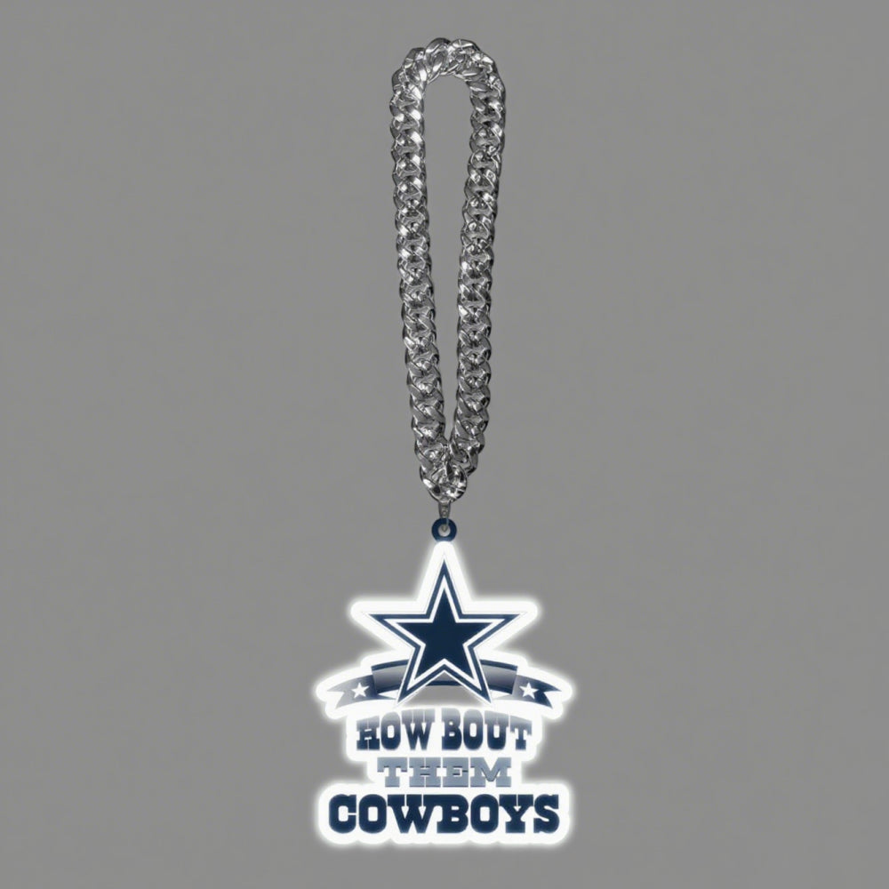 Showing off your passion to American football Dallas Cowboys UV logo chains light up sign including necklace（副本） Chains for fans
