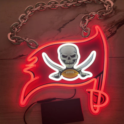 Illuminate Your Passion New Types American football Tampa Bay Buccaneers Neon Light Up Big Logo Chain（副本） Chains for fans
