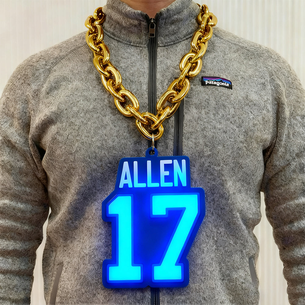 NFL Player 3D big team numbers logo chains Chains for fans