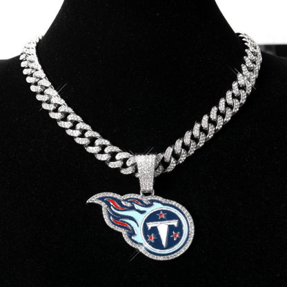 American teams logo specific crystal Diamond effect chains Chains for fans