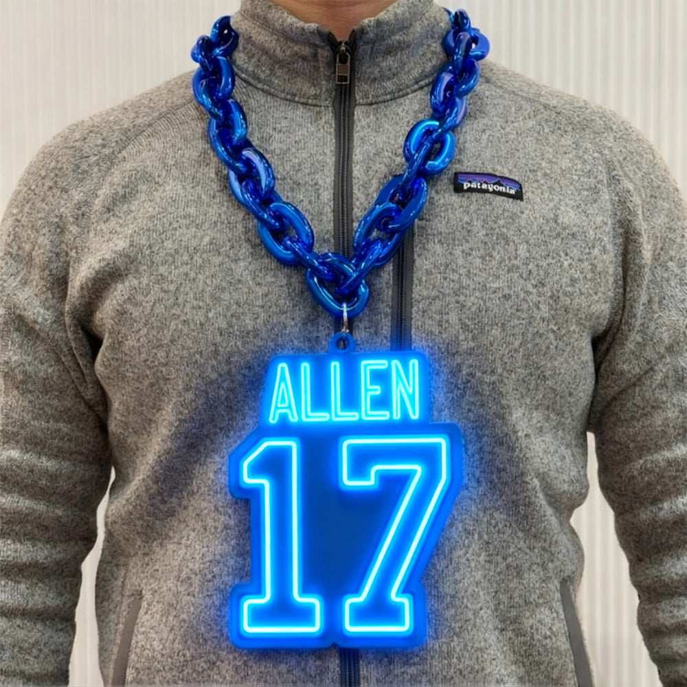 NFL Player 3D big team numbers logo chains Chains for fans