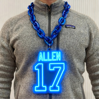 NFL Player 3D big team numbers logo chains Chains for fans