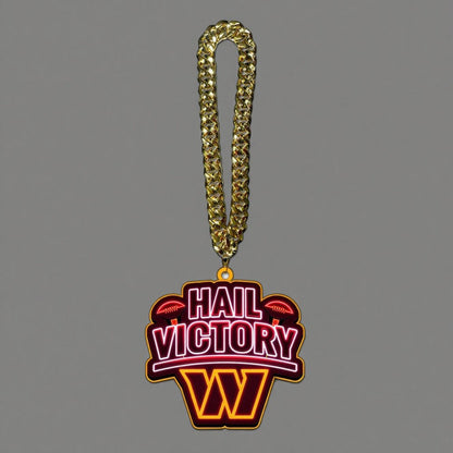 Showing off your passions for American football Led Team logo chains UV printed lighting up sign including necklace Chains for fans