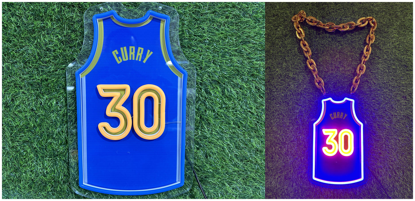 NBA Lakers Warriors Kobe Bryant LeBron James Stephen Curry jersey neon chains for fans Chains for fans