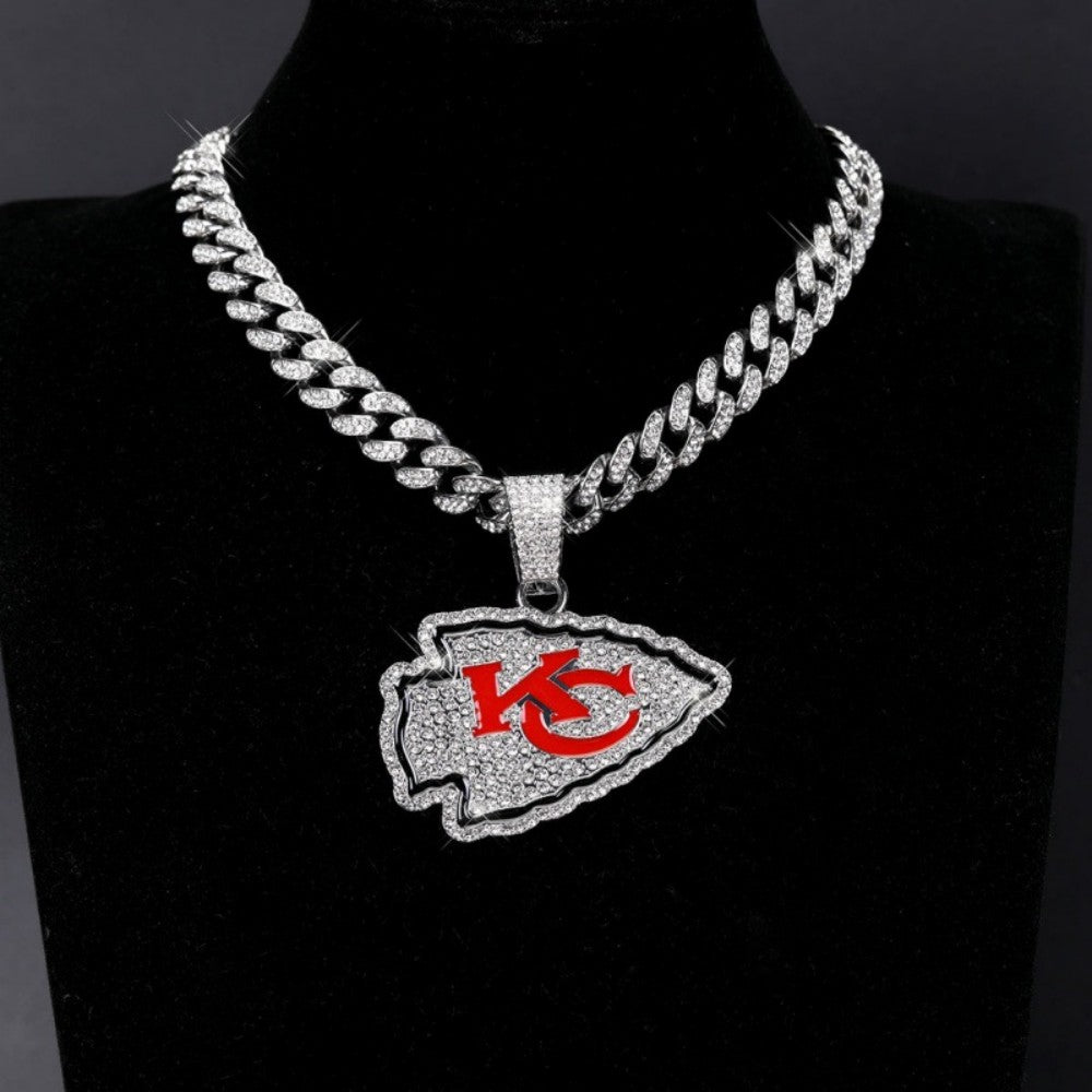 American teams logo specific crystal Diamond effect chains Chains for fans