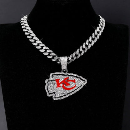 American teams logo specific crystal Diamond effect chains Chains for fans