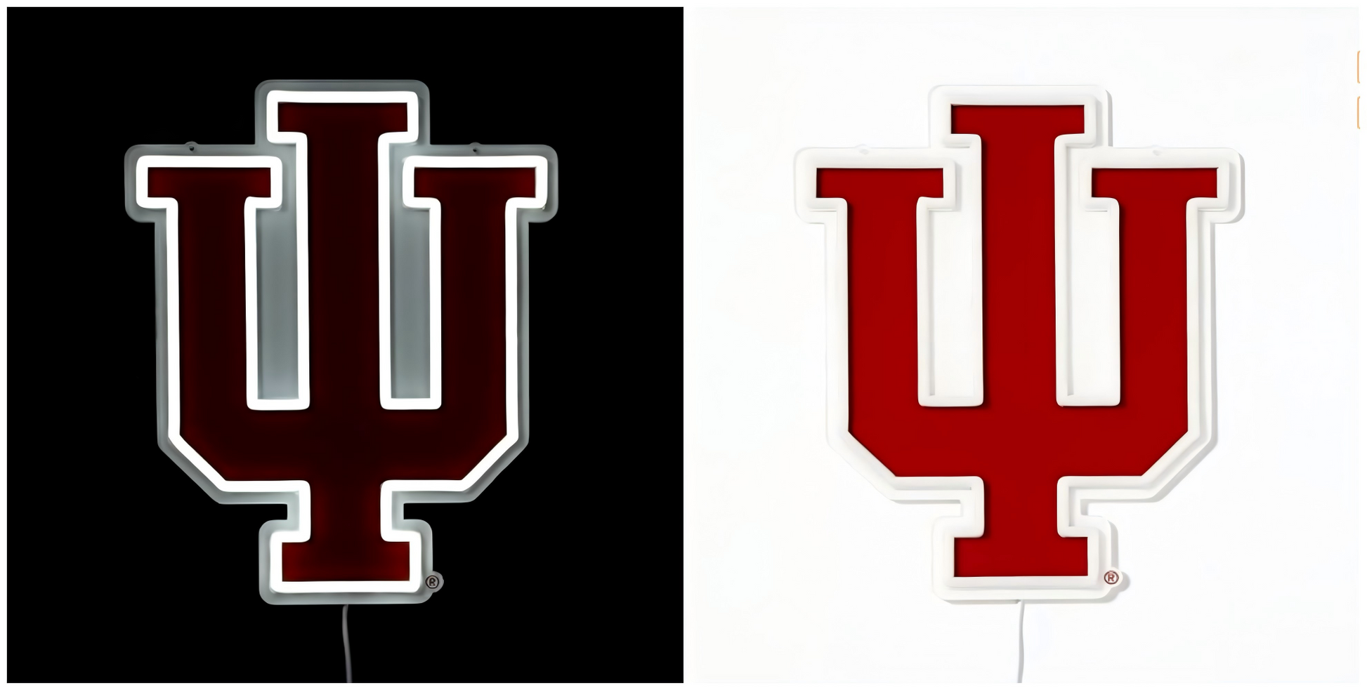 NCAA University football team logo Led lighting up neon sign Chains for fans