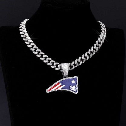 American teams logo specific crystal Diamond effect chains Chains for fans
