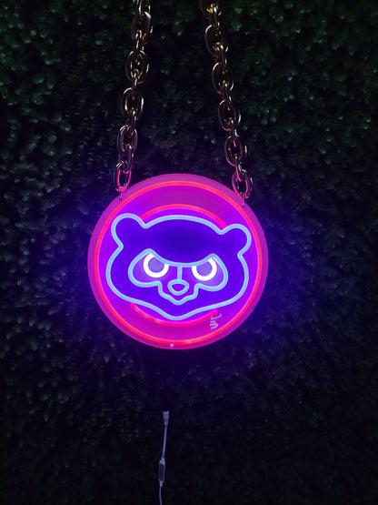 Chicago Cubs neon sign chain