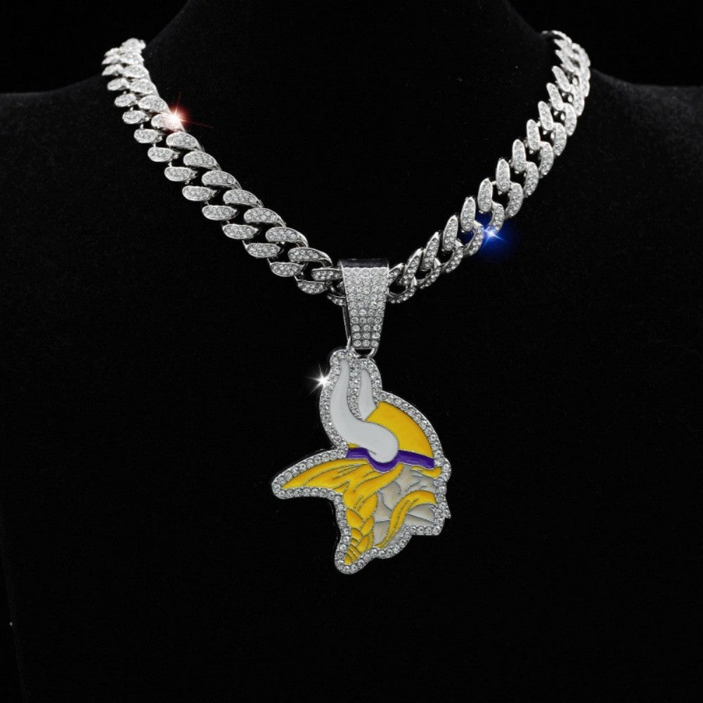 American teams logo specific crystal Diamond effect chains Chains for fans