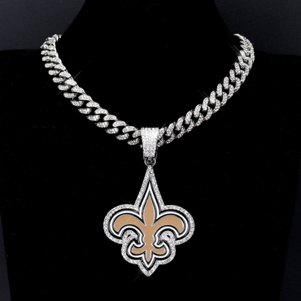 American teams logo specific crystal Diamond effect chains Chains for fans