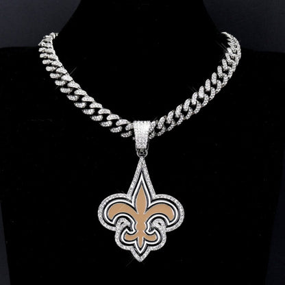 American teams logo specific crystal Diamond effect chains Chains for fans