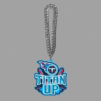 Showing off your passion to American football Tennessee Titans UV logo chains light up sign including necklace Chains for fans