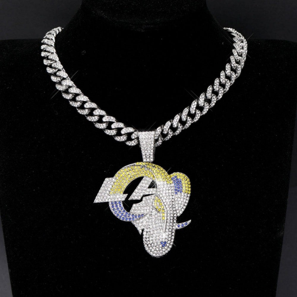 American teams logo specific crystal Diamond effect chains Chains for fans