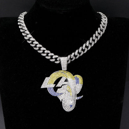 American teams logo specific crystal Diamond effect chains Chains for fans