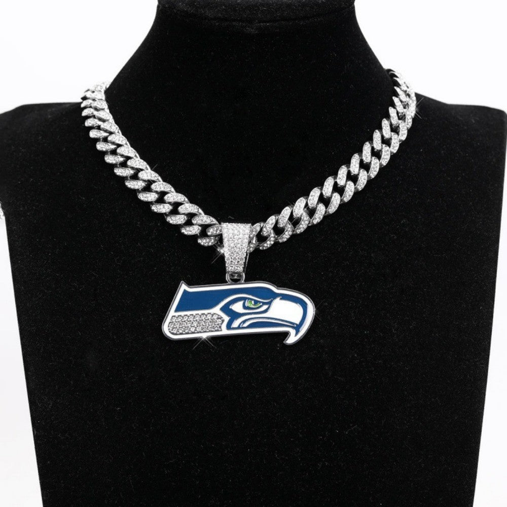 American teams logo specific crystal Diamond effect chains Chains for fans