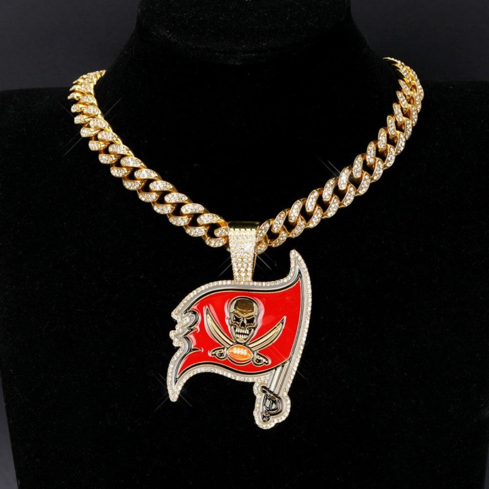 American teams logo specific crystal Diamond effect chains-Golden Chains for fans