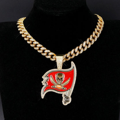 American teams logo specific crystal Diamond effect chains-Golden Chains for fans
