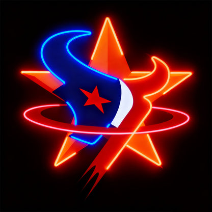 Make it into Necklace Houston Texans neon big chains Chains for fans