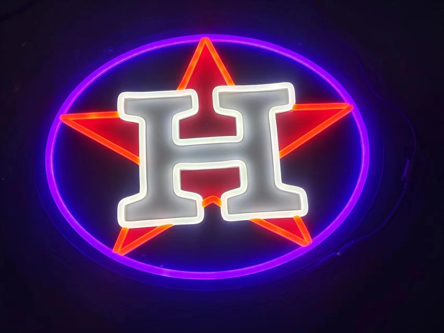 Houston Astros neon sign team