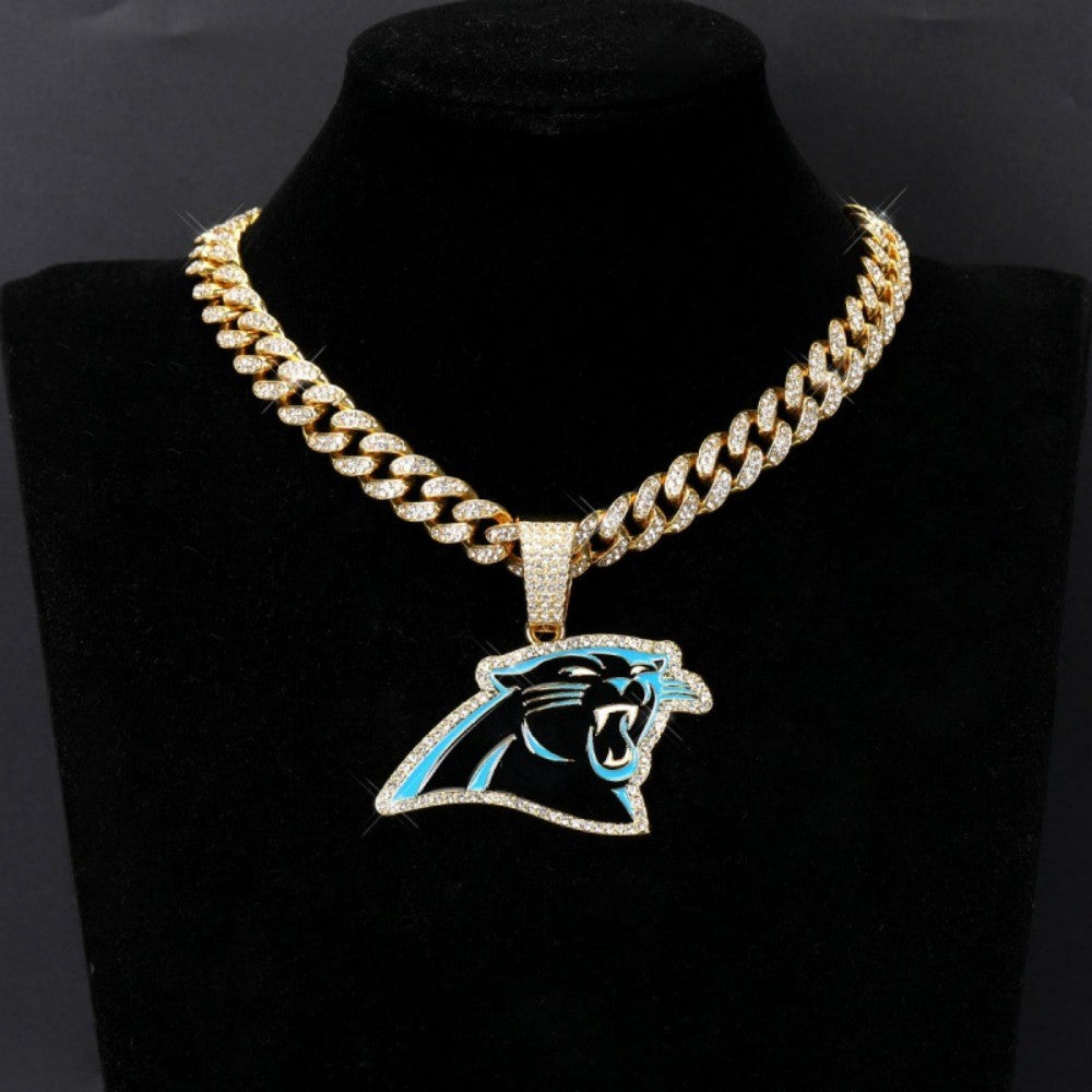 American teams logo specific crystal Diamond effect chains-Golden Chains for fans