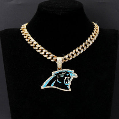 American teams logo specific crystal Diamond effect chains-Golden Chains for fans
