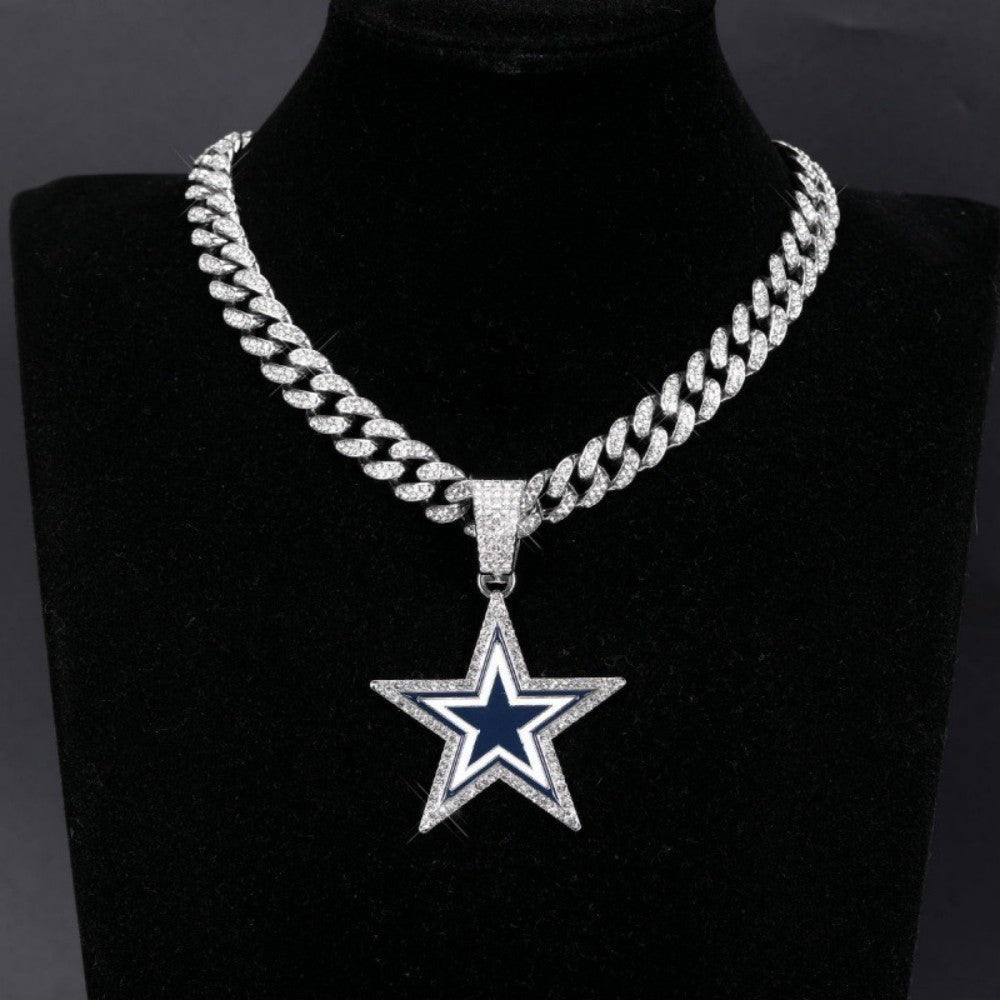 American teams logo specific crystal Diamond effect chains Chains for fans