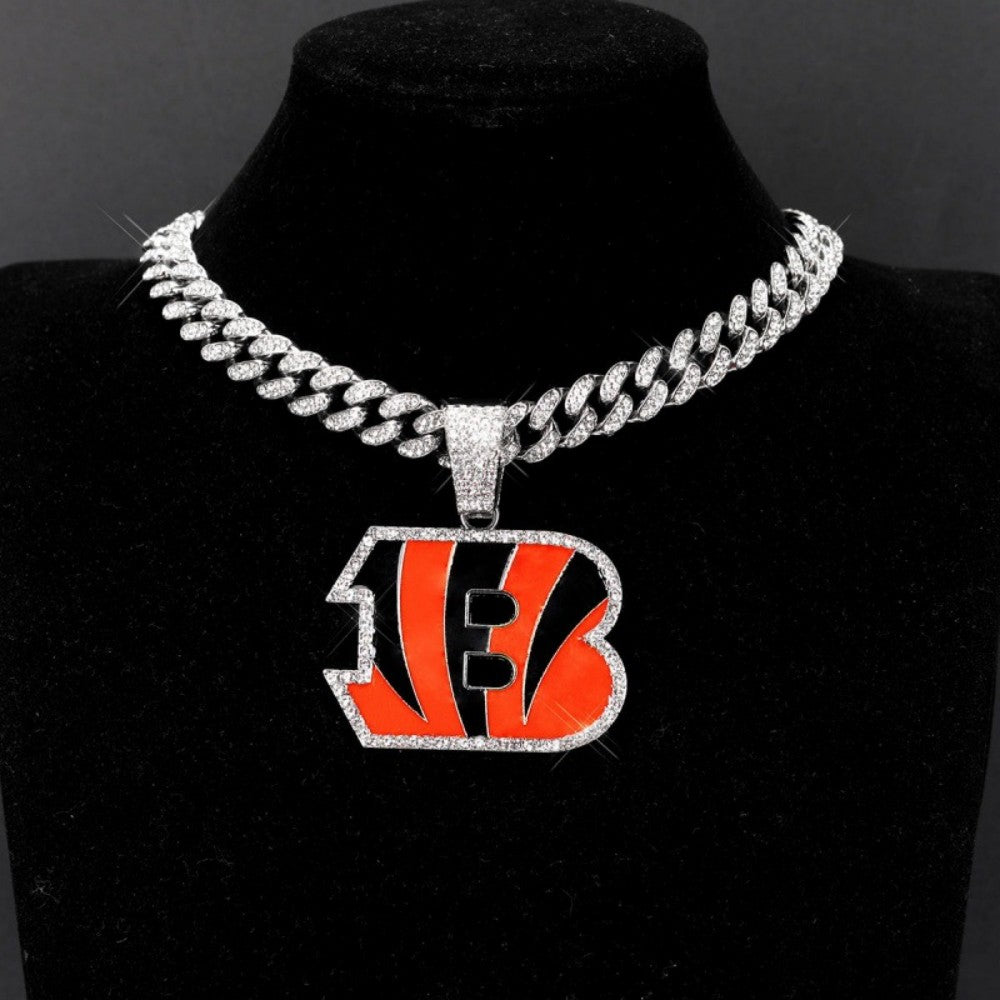 American teams logo specific crystal Diamond effect chains Chains for fans
