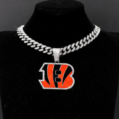 American teams logo specific crystal Diamond effect chains Chains for fans