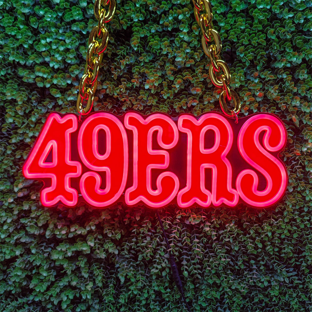 Illuminate Your Passion American football 49ers Neon lighting up big logo chain for your team Chains for fans