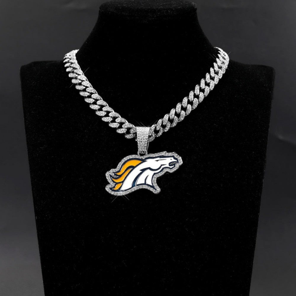 American teams logo specific crystal Diamond effect chains Chains for fans