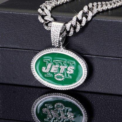 American teams logo specific crystal Diamond effect chains Chains for fans
