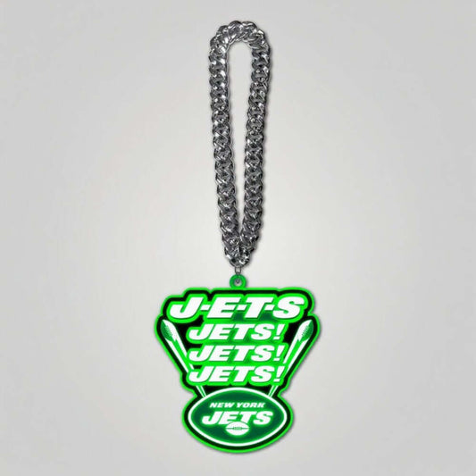 New York Jets logo chain necklace for American football fans, showcasing team spirit and pride.