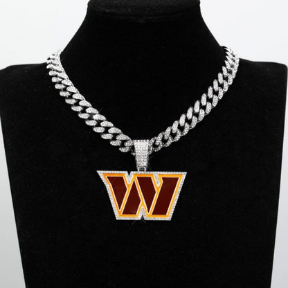 American teams logo specific crystal Diamond effect chains Chains for fans