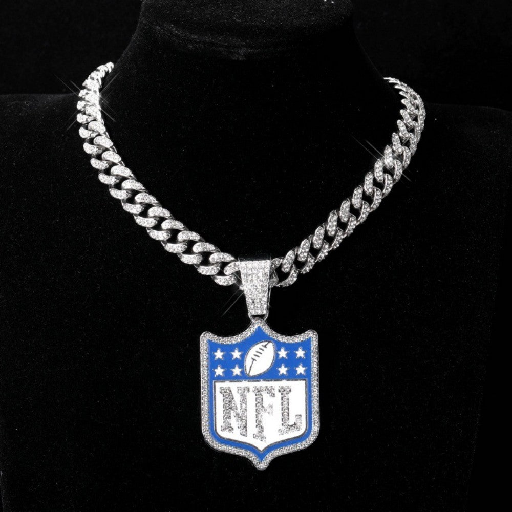 American teams logo specific crystal Diamond effect chains Chains for fans