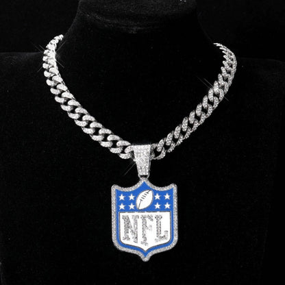 American teams logo specific crystal Diamond effect chains Chains for fans