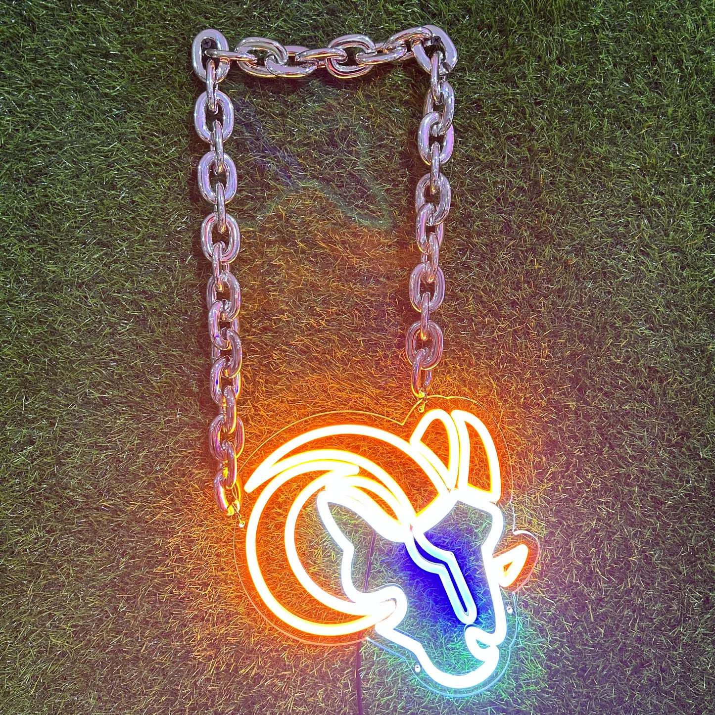 Illuminate Your Passion with an American Football Team Logo LED Sign Chain Chains for fans