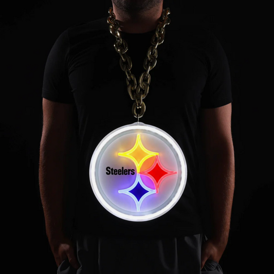 Illuminate Your Passion American football Pittsburgh Steelers Neon Light Up Big Logo Chain Chains for fans