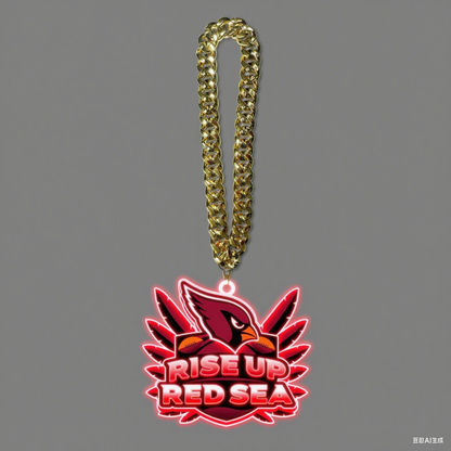 Showing off your passion to American football Arizona Cardinals UV logo chains light up sign including necklace Chains for fans