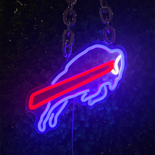 Light Up Your Loyalty with a Custom American Football Team Logo Neon Sign Chains for fans