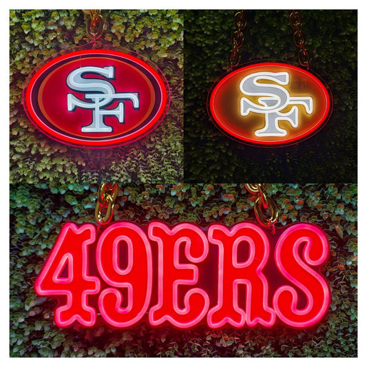 Save 20% NFL team 49ers led neon sign big logo chains bundles for super fans Chains for fans