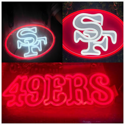 Save 20% NFL team 49ers led neon sign big logo chains bundles for super fans Chains for fans