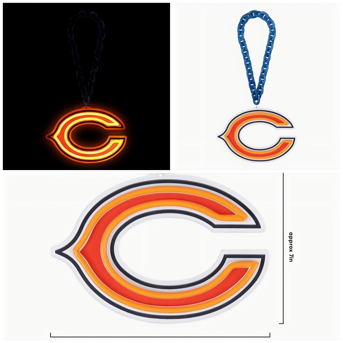 American football Big logo sign Most popular neon sign light Chains for fans
