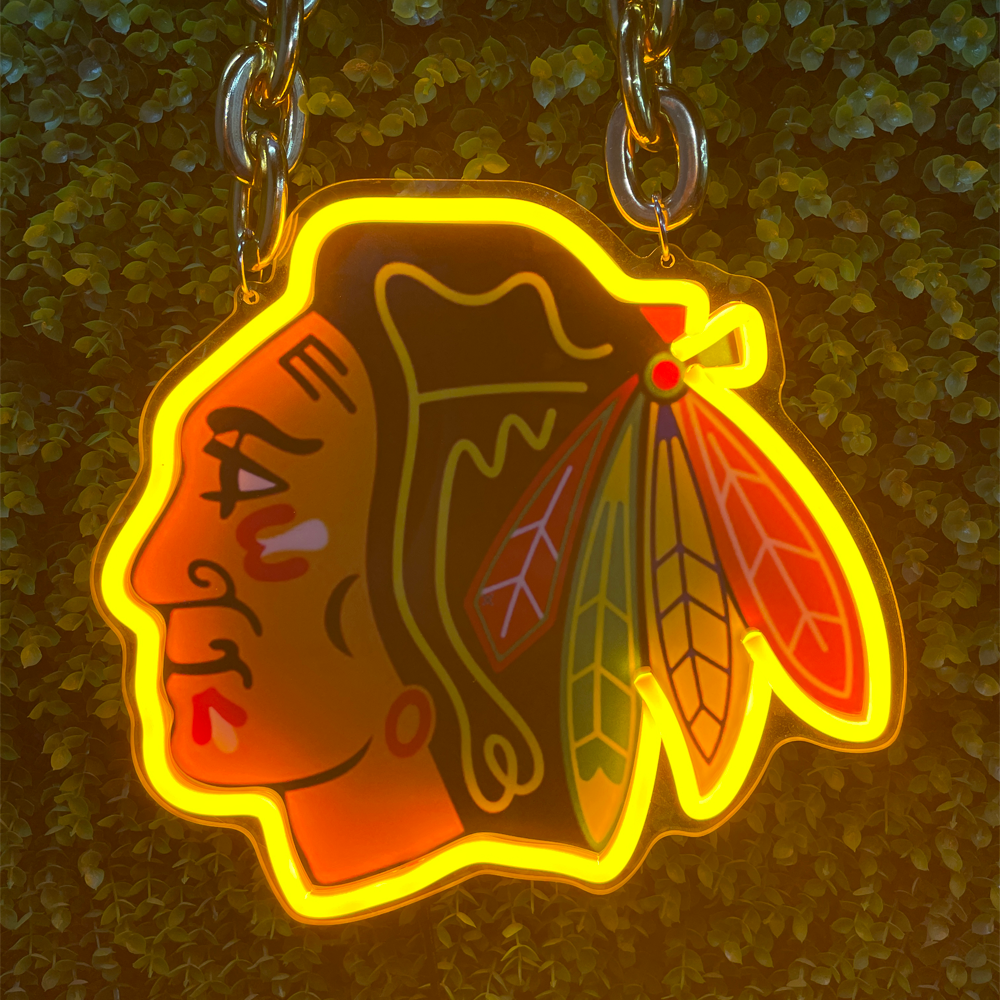 NHL Chicago Blackhawks neon sign team logo