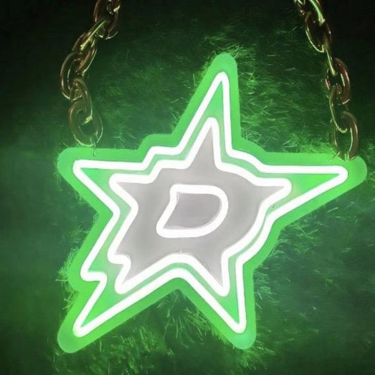 Sport fans Dallas exclusive Neon light up big logo chain 12V including chains Chains for fans