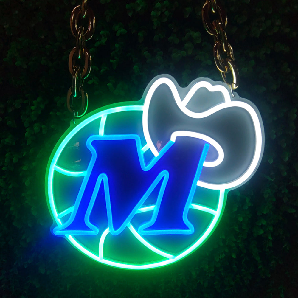 dallas mavericks neon chain 