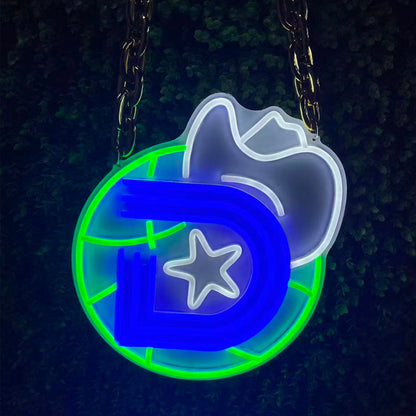 dallas mavericks neon chain for playoffs fans