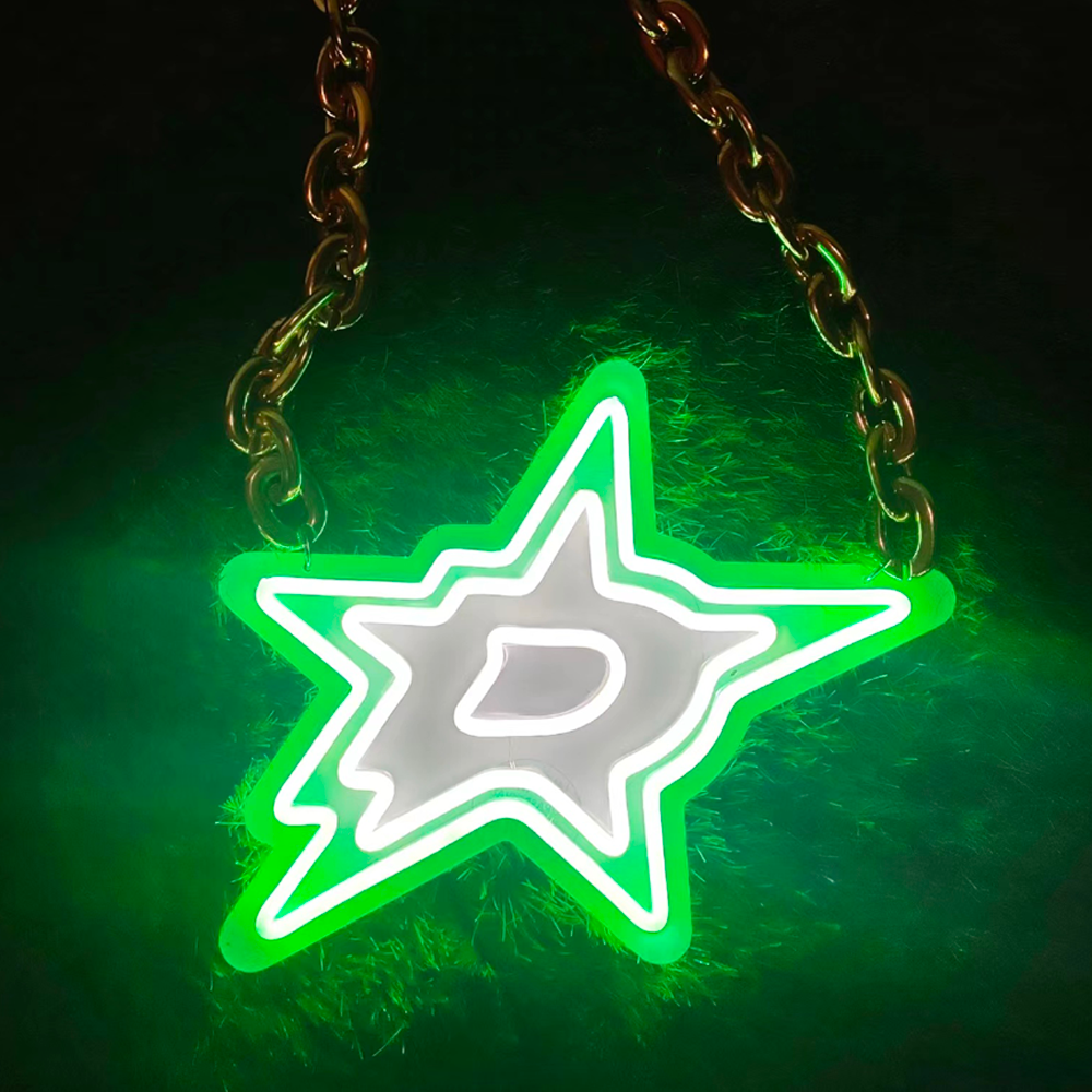 Dallas stars team logo neon sign