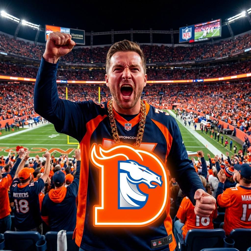 Denver Broncos 30cm Oversized LED Neon Pendant Sign Big Team Logo Chain Light Duty Acrylic Material Medallion Fan Shop Supply Chains for fans