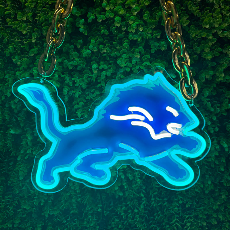 Illuminate Your Passion with an American Football Team Logo Neon Sign Chains for fans